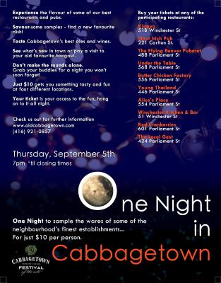 one night in cabbagetown 2013